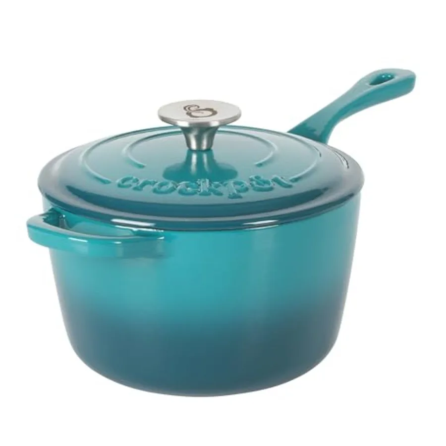 3-Quart Enamel Cast Iron Saucepan with Lid Durable Oven Safe Cookware
3-Quart Enamel Cast Iron Saucepan with Lid Durable Oven Safe Cookware