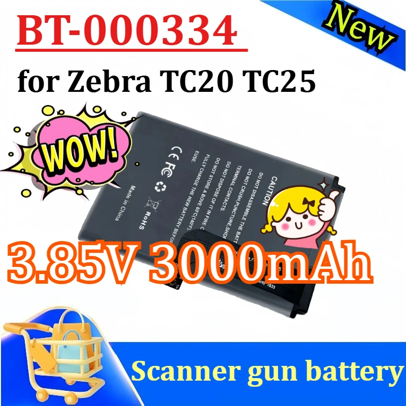 New for Zebra TC20 TC25 BT-000334 PDA Battery 3.85V 3000mAh
New for Zebra TC20 TC25 BT-000334 PDA Battery 3.85V 3000mAh