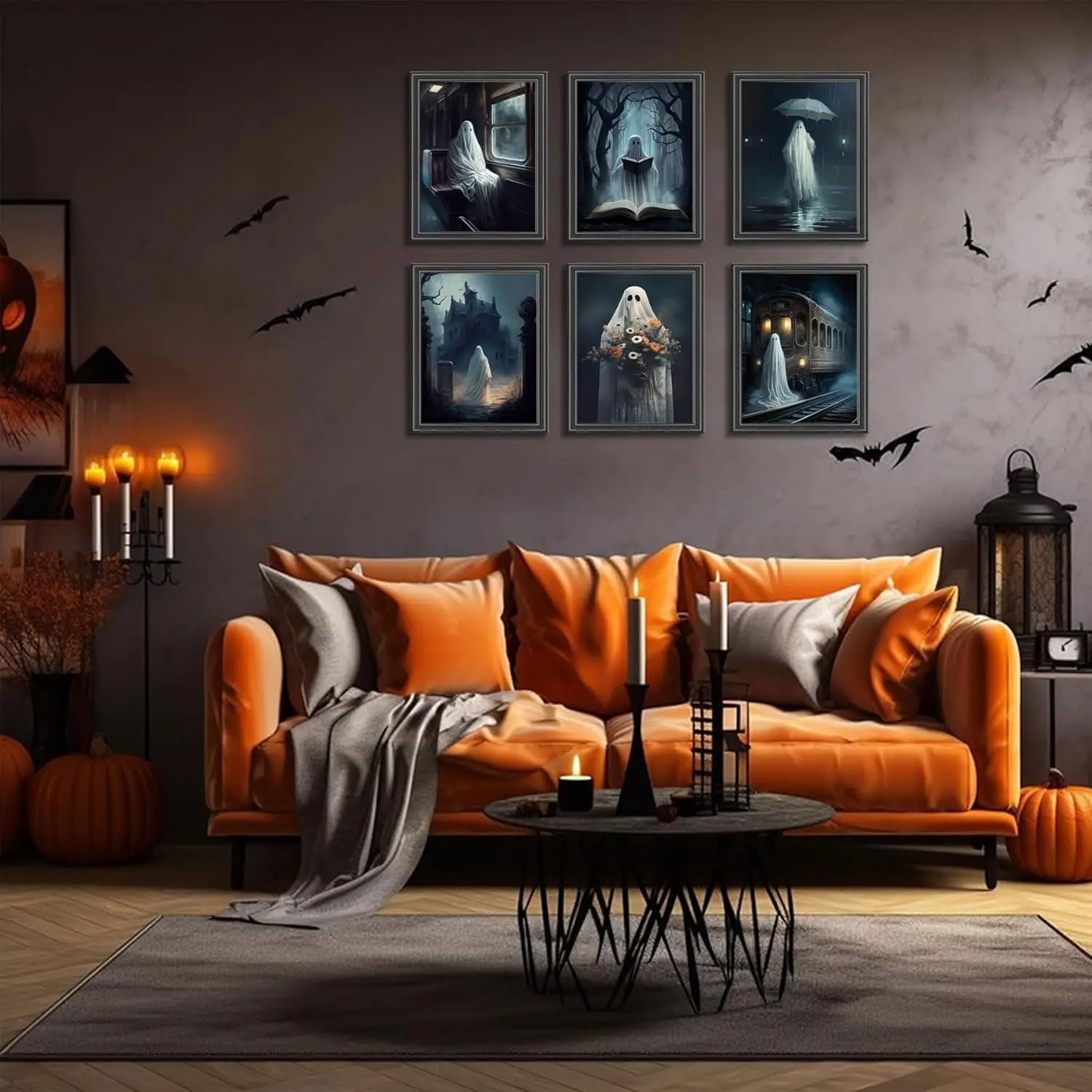 6pcs/set Midnight Ghost Canvas Halloween Poster Printing Horror Gothic Wall Art Decoration Pictures Halloween Party House Decor
6pcs/set Midnight Ghost Canvas Halloween Poster Printing Horror Gothic Wall Art Decoration Pictures Halloween Party House Decor