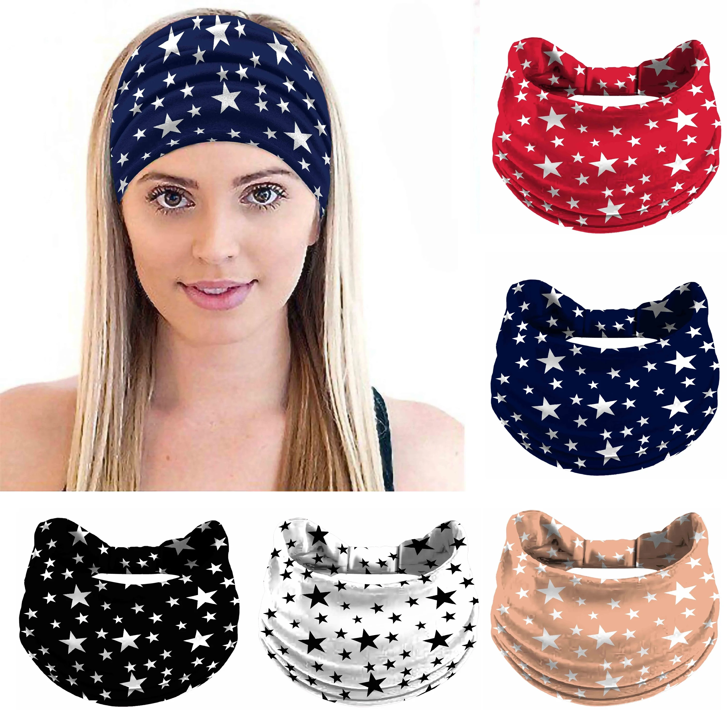 1 piece bright star print women's headband, sweat-absorbing sports headband, retro, elastic, non-slip, wide, yoga workout running headscarf hair accessories, beach, travel headscarf
1 piece bright star print women's headband, sweat-absorbing sports headband, retro, elastic, non-slip, wide, yoga workout running headscarf hair accessories, beach, travel headscarf