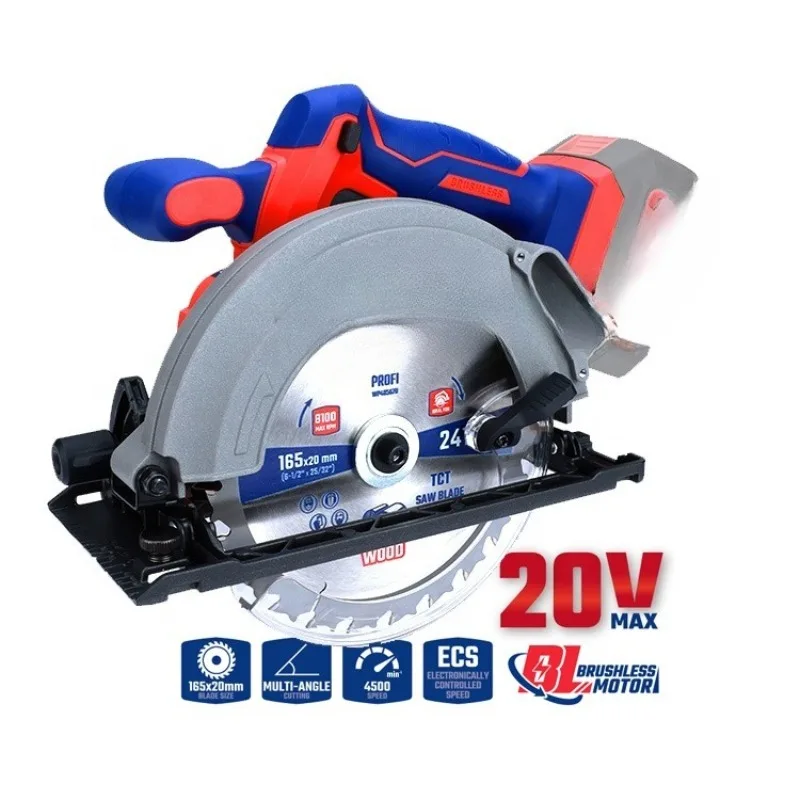 165MM mm Brushless Circular Saw Portable Cordless Power Supply Circular Saw Cutting Machine
165MM mm Brushless Circular Saw Portable Cordless Power Supply Circular Saw Cutting Machine