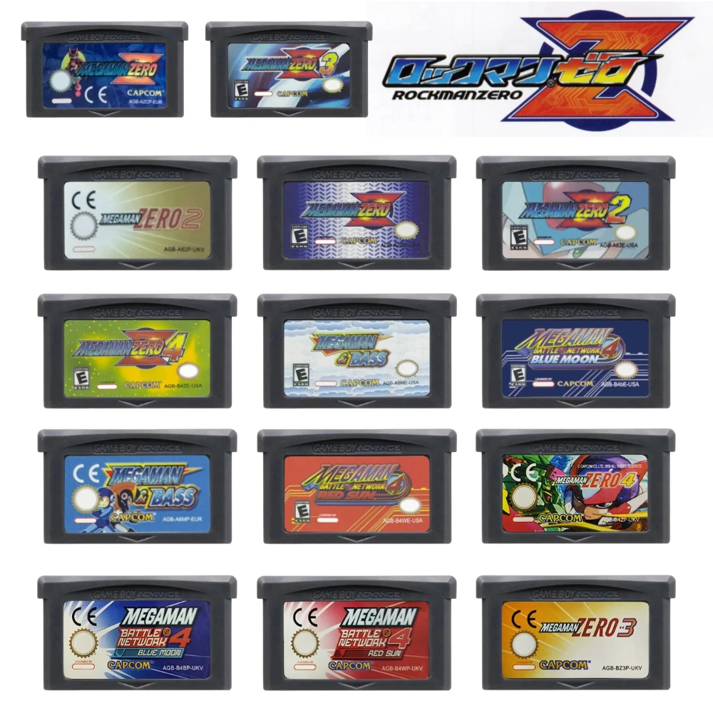 GBA Game Cartridge 32 Bit Vide Mega Man Zero 1 2 3 4 Battle Series for Boy Advance GBA SP NDS Classic Retro Game Collection
GBA Game Cartridge 32 Bit Vide Mega Man Zero 1 2 3 4 Battle Series for Boy Advance GBA SP NDS Classic Retro Game Collection