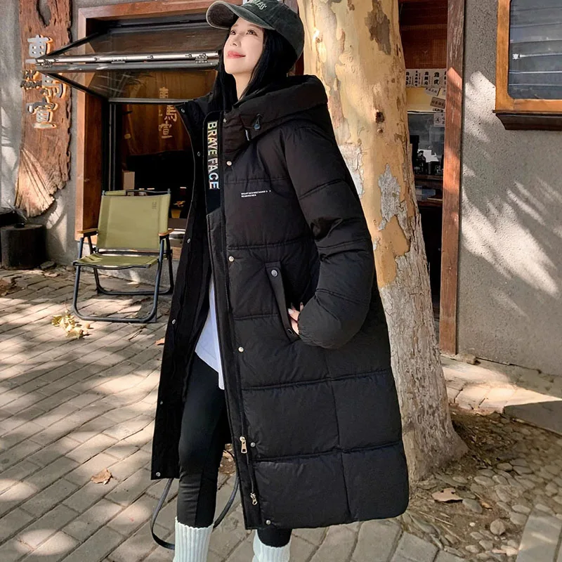 Winter Mid Long Coat Women 2025 Fashion New Thicke Cotton Padded Warm Loose Snow Outerwear Female Windproof Hooded Jacket Parkas 
Winter Mid Long Coat Women 2025 Fashion New Thicke Cotton Padded Warm Loose Snow Outerwear Female Windproof Hooded Jacket Parkas