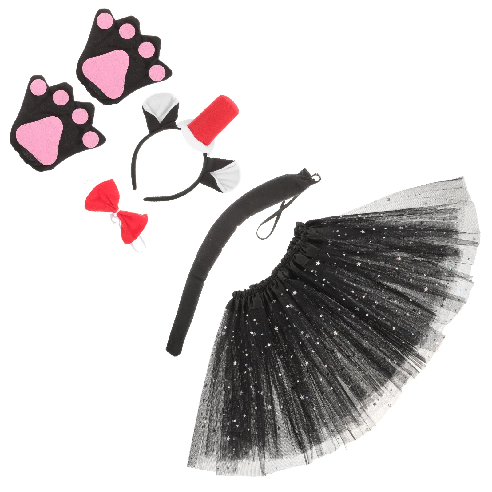 Animal Headband with Hat Cat Set Ears for Party Props Tail Bowtie Cosplay Fabric Costume Girl Halloween
Animal Headband with Hat Cat Set Ears for Party Props Tail Bowtie Cosplay Fabric Costume Girl Halloween