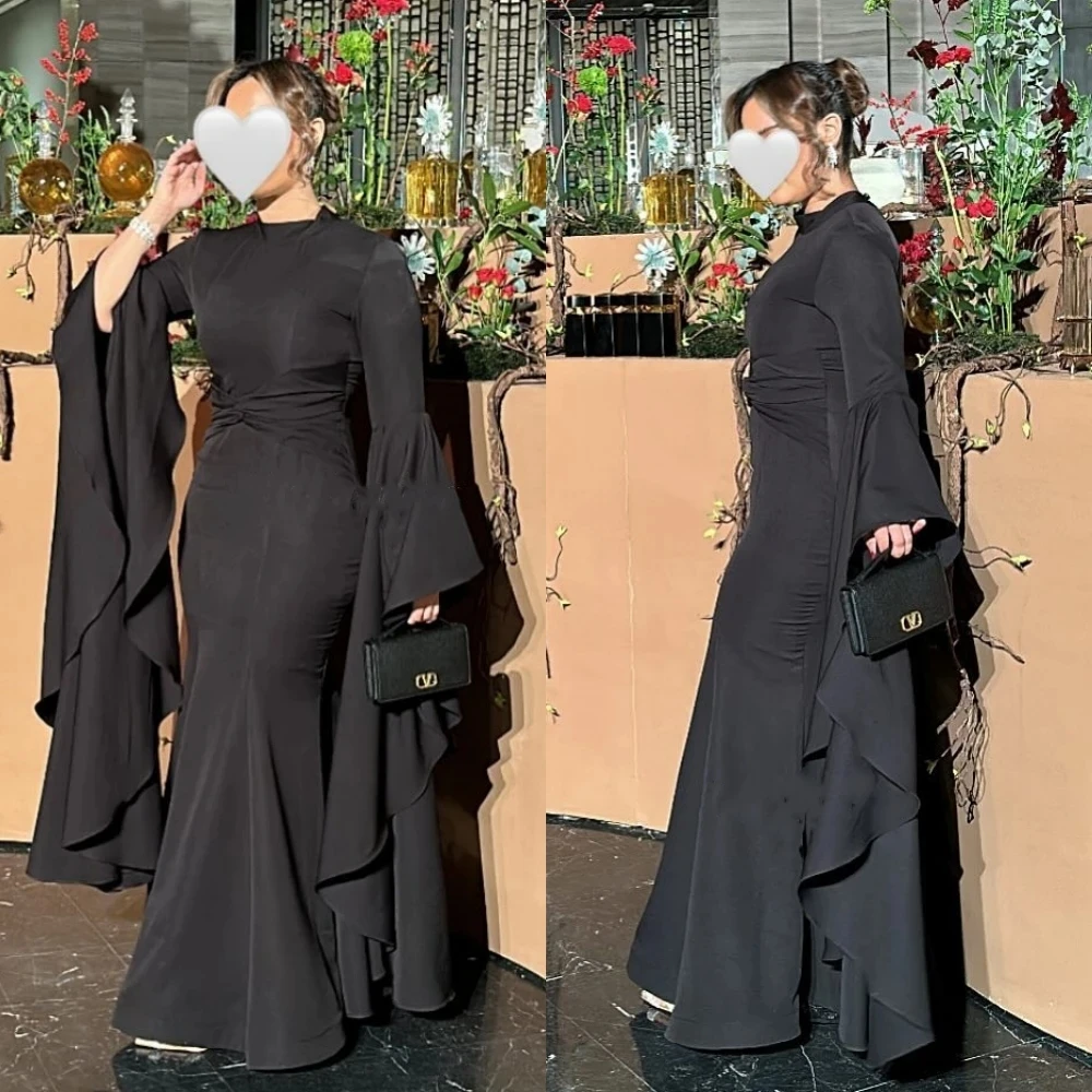 Classic High collar Prom Dresses Chiffon Modern Style Formal Evening Mermaid Floor-Length Satin Saudi Arabia Wedding Dress
Classic High collar Prom Dresses Chiffon Modern Style Formal Evening Mermaid Floor-Length Satin Saudi Arabia Wedding Dress