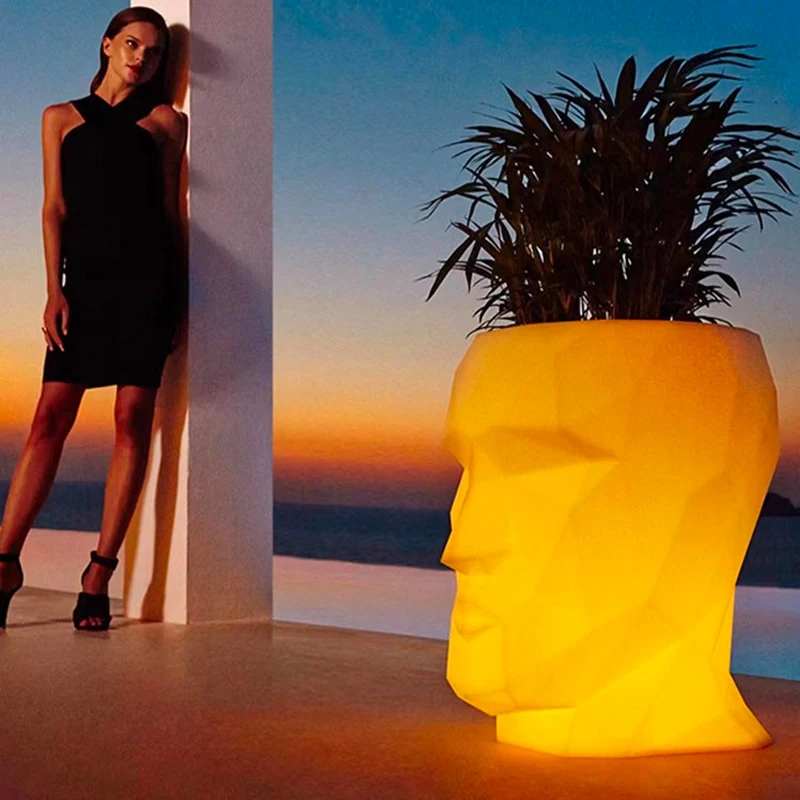 Nordic Creative Luminous Head Flower Pot Resort Hotel Rooftop Ornament Sitting Stool Outdoor Large Decorative Flower Bed
Nordic Creative Luminous Head Flower Pot Resort Hotel Rooftop Ornament Sitting Stool Outdoor Large Decorative Flower Bed