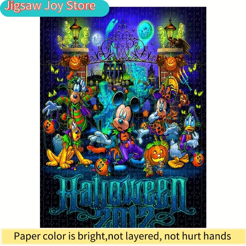 1000pcs Puzzle, Cartoon Characters Halloween Skeleton Mickey Donald Goofy and Pluto Ancient Castle Wall Hanging Jigsaw for Adu
1000pcs Puzzle, Cartoon Characters Halloween Skeleton Mickey Donald Goofy and Pluto Ancient Castle Wall Hanging Jigsaw for Adu