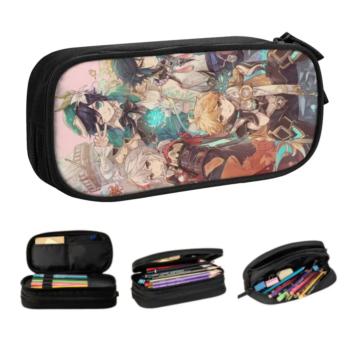 Custom Anime Genshin Impact Cute Pencil Case Girl Boy Large Capacity Manga Kawaii Pencil Pouch Students Stationery
Custom Anime Genshin Impact Cute Pencil Case Girl Boy Large Capacity Manga Kawaii Pencil Pouch Students Stationery