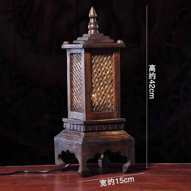 Thai style creative solid wood bamboo woven desk lamp, Southeast Asian style bedroom minimalist decoration lighting fixture
Thai style creative solid wood bamboo woven desk lamp, Southeast Asian style bedroom minimalist decoration lighting fixture