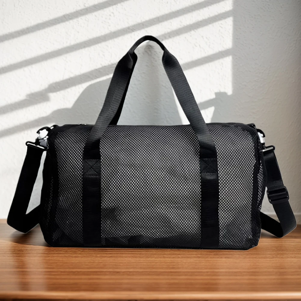 Mesh Travel Duffle Bag Overnight Weekender Bags Dry Wet Separation Fitness Messenger Bag Large Capacity for Swim Beach Camp
Mesh Travel Duffle Bag Overnight Weekender Bags Dry Wet Separation Fitness Messenger Bag Large Capacity for Swim Beach Camp