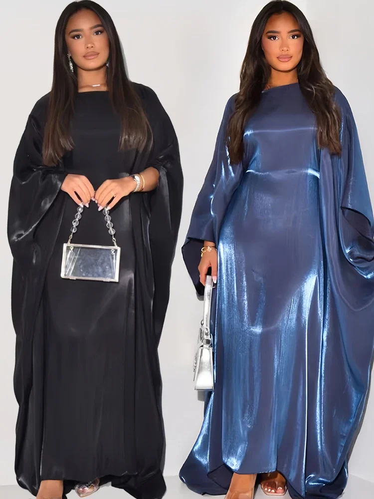 2025 Summer Butterfly Batwing Satin Shiny Abaya Dubai Luxury Islam Muslim Maxi Kaftan Dress Kebaya Abayas for Women Vestidos
2025 Summer Butterfly Batwing Satin Shiny Abaya Dubai Luxury Islam Muslim Maxi Kaftan Dress Kebaya Abayas for Women Vestidos