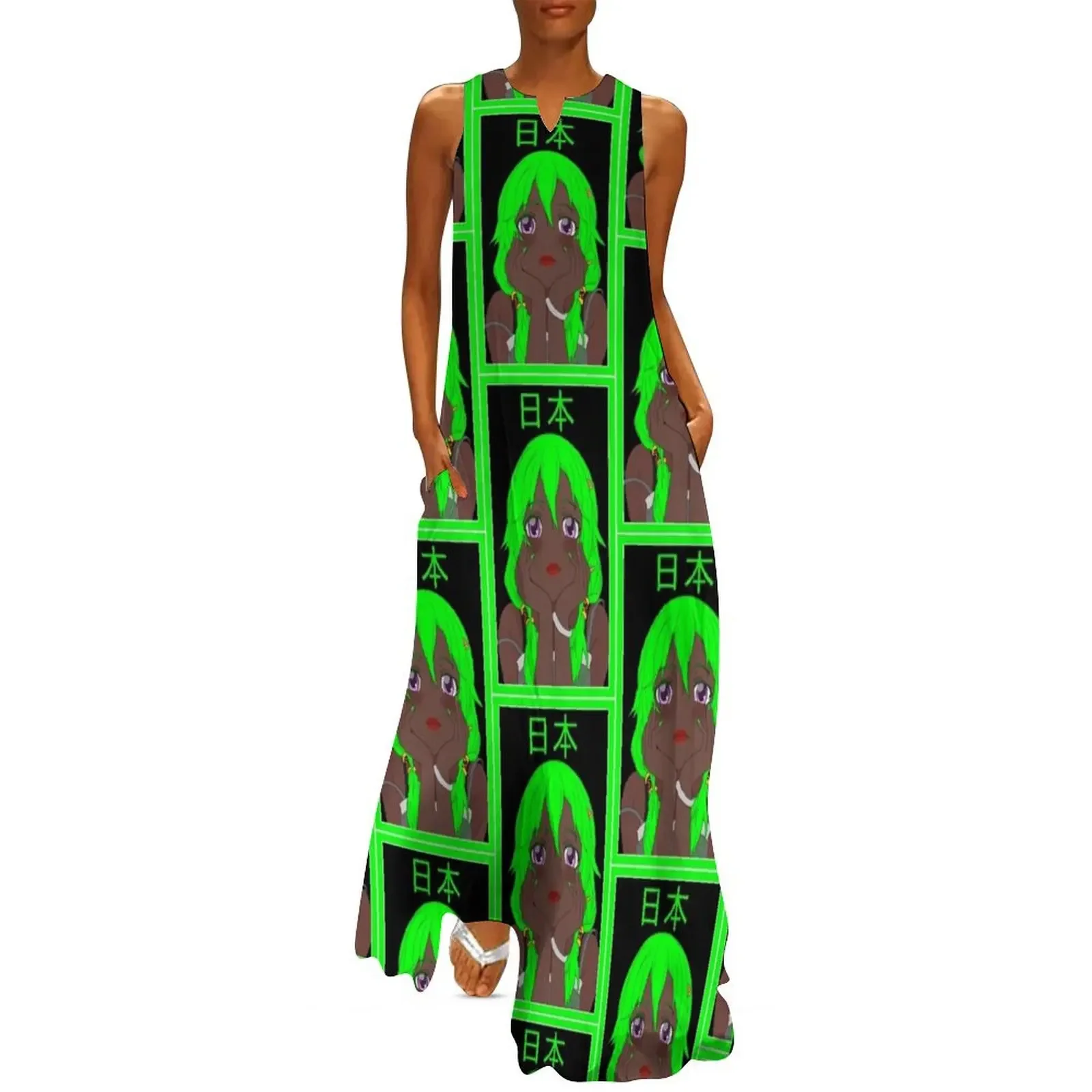Lime Colored Hair Anime Girl with Japanese Caption Long Dress women clothes dress for woman Dress
Lime Colored Hair Anime Girl with Japanese Caption Long Dress women clothes dress for woman Dress