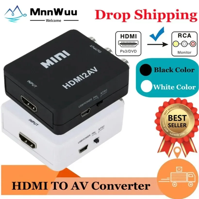HDMI-compatible TO AV RCA CVSB L/R Video 1080P Scaler Adapter Converter HD Video Composite Adapter Support NTSC Drop Shipping
HDMI-compatible TO AV RCA CVSB L/R Video 1080P Scaler Adapter Converter HD Video Composite Adapter Support NTSC Drop Shipping