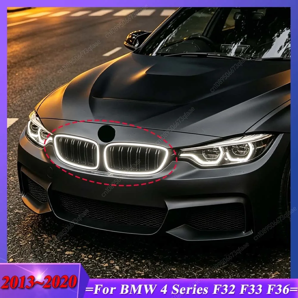 For BMW 4 Series F32 F33 F36 2014-2020 ABS Gloss Black Kits Front Bumper Grille LED Light Single/Double Line Racing Grill Tuning
For BMW 4 Series F32 F33 F36 2014-2020 ABS Gloss Black Kits Front Bumper Grille LED Light Single/Double Line Racing Grill Tuning