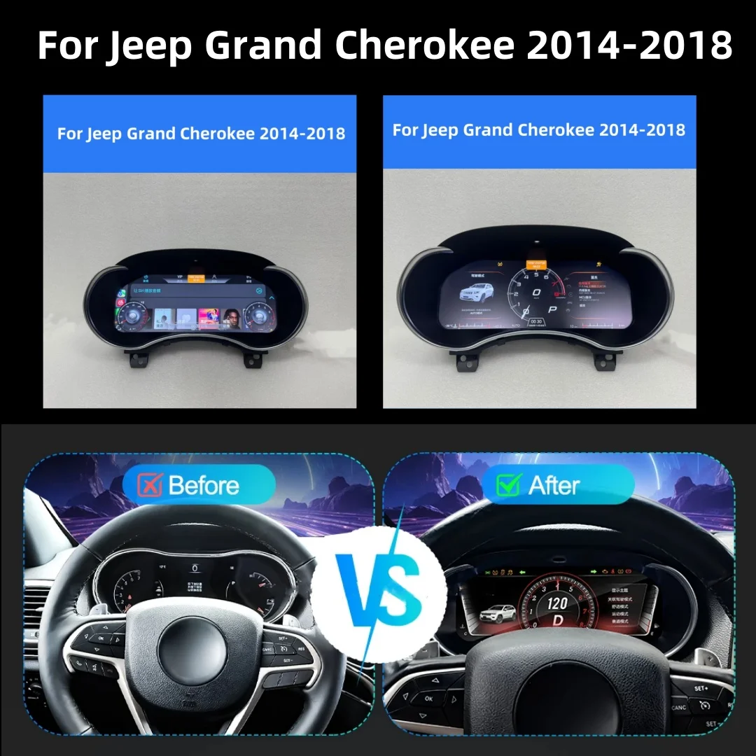 New Arrival For Jeep Grand Cherokee 2014-2018 Car Digital Cluster Instrument Auto Meter Virtual Cockpit Carplay LCD Dashboard
New Arrival For Jeep Grand Cherokee 2014-2018 Car Digital Cluster Instrument Auto Meter Virtual Cockpit Carplay LCD Dashboard