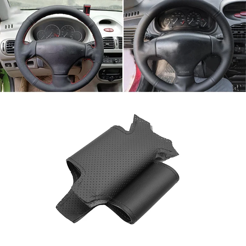Black Perforated Leather Cover For Peugeot 206 1998-2005 206 SW 2003-2005 DIY Hand Sewing Leather Car Steering Wheel Cover Trim
Black Perforated Leather Cover For Peugeot 206 1998-2005 206 SW 2003-2005 DIY Hand Sewing Leather Car Steering Wheel Cover Trim