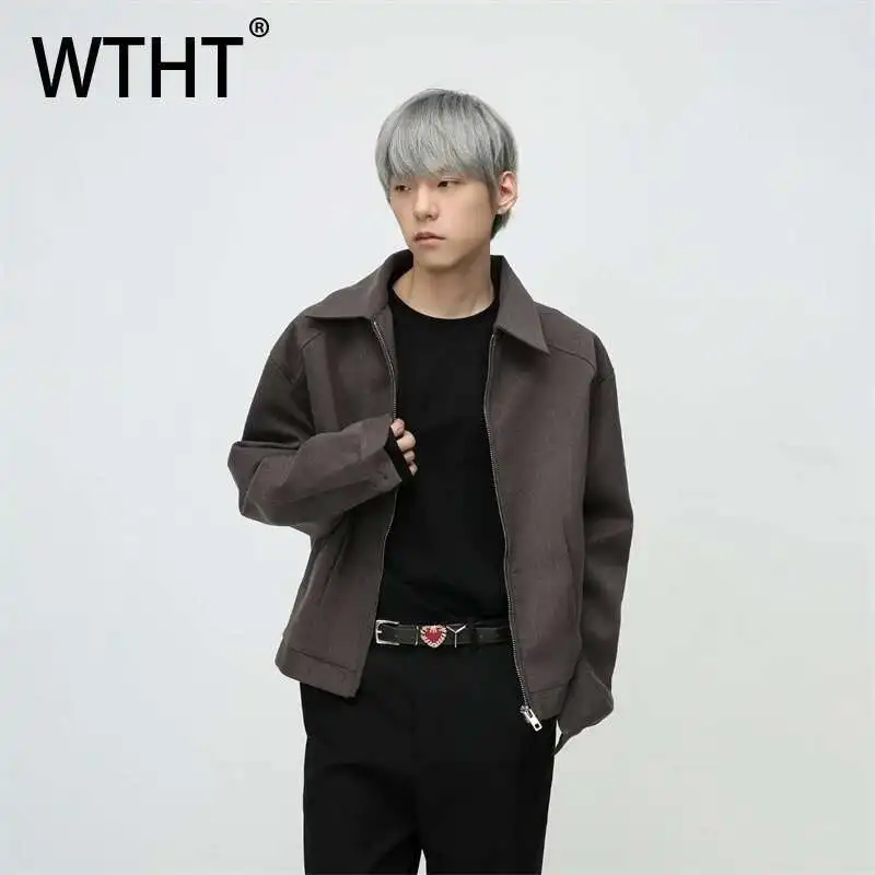 WTHT новая модная мужская однотонная свободная куртка на молнии, модное пальто с отложным воротником и длинными рукавами, мужское летнее пальто 2A0050
WTHT новая модная мужская однотонная свободная куртка на молнии, модное пальто с отложным воротником и длинными рукавами, мужское летнее пальто 2A0050