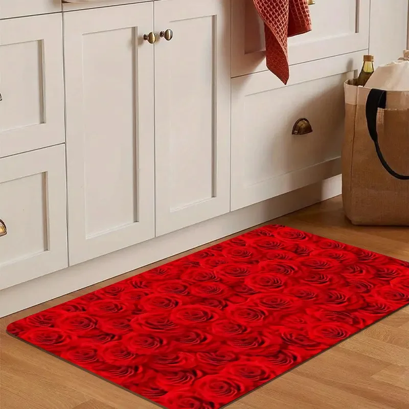 1PC Red Rose Pattern Kitchen Rugs Non-Slip Door Mats Pop arts design Bedroom Rugs Bath Mat Carpet for Home Sink Laundry Decor
1PC Red Rose Pattern Kitchen Rugs Non-Slip Door Mats Pop arts design Bedroom Rugs Bath Mat Carpet for Home Sink Laundry Decor