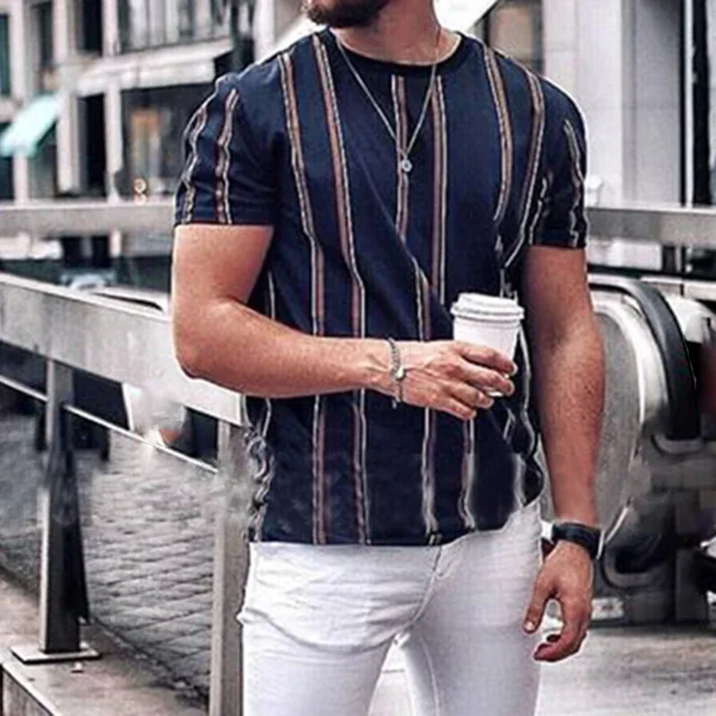 TShirts for Men Stripped Short Sleeve Tops Summer Mens Fashion Clothing Casual Slim FIt O-neck Top Tee Shirt Clothing
TShirts for Men Stripped Short Sleeve Tops Summer Mens Fashion Clothing Casual Slim FIt O-neck Top Tee Shirt Clothing