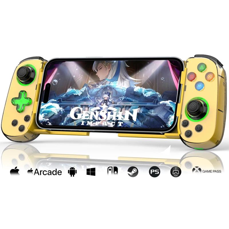 Беспроводной игровой контроллер D7 с Bluetooth для iPhone, Android, ПК, мобильный геймпад с функцией растяжения, совместимый с консолями Switch, PS4, PS5, Xbox, для стриминга.
Беспроводной игровой контроллер D7 с Bluetooth для iPhone, Android, ПК, мобильный геймпад с функцией растяжения, совместимый с консолями Switch, PS4, PS5, Xbox, для стриминга.