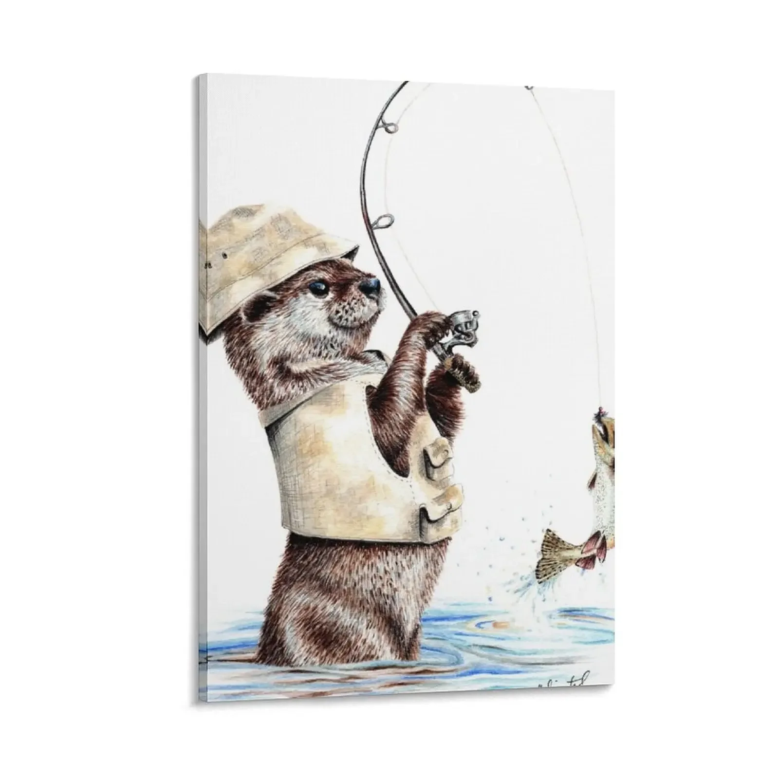 Nature's Fisherman - otter trout fishing Canvas Painting Paintings on canvas for living room decorative wall canvases
Nature's Fisherman - otter trout fishing Canvas Painting Paintings on canvas for living room decorative wall canvases