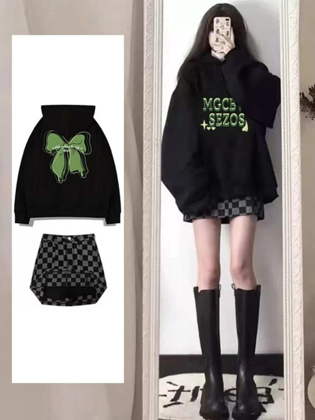 Oversize Fce Lined Thiened Hoodie Women's Bla Sweatirt Trendy Korean Sle Long Sve Mid-Length Casual Top
Oversize Fce Lined Thiened Hoodie Women's Bla Sweatirt Trendy Korean Sle Long Sve Mid-Length Casual Top