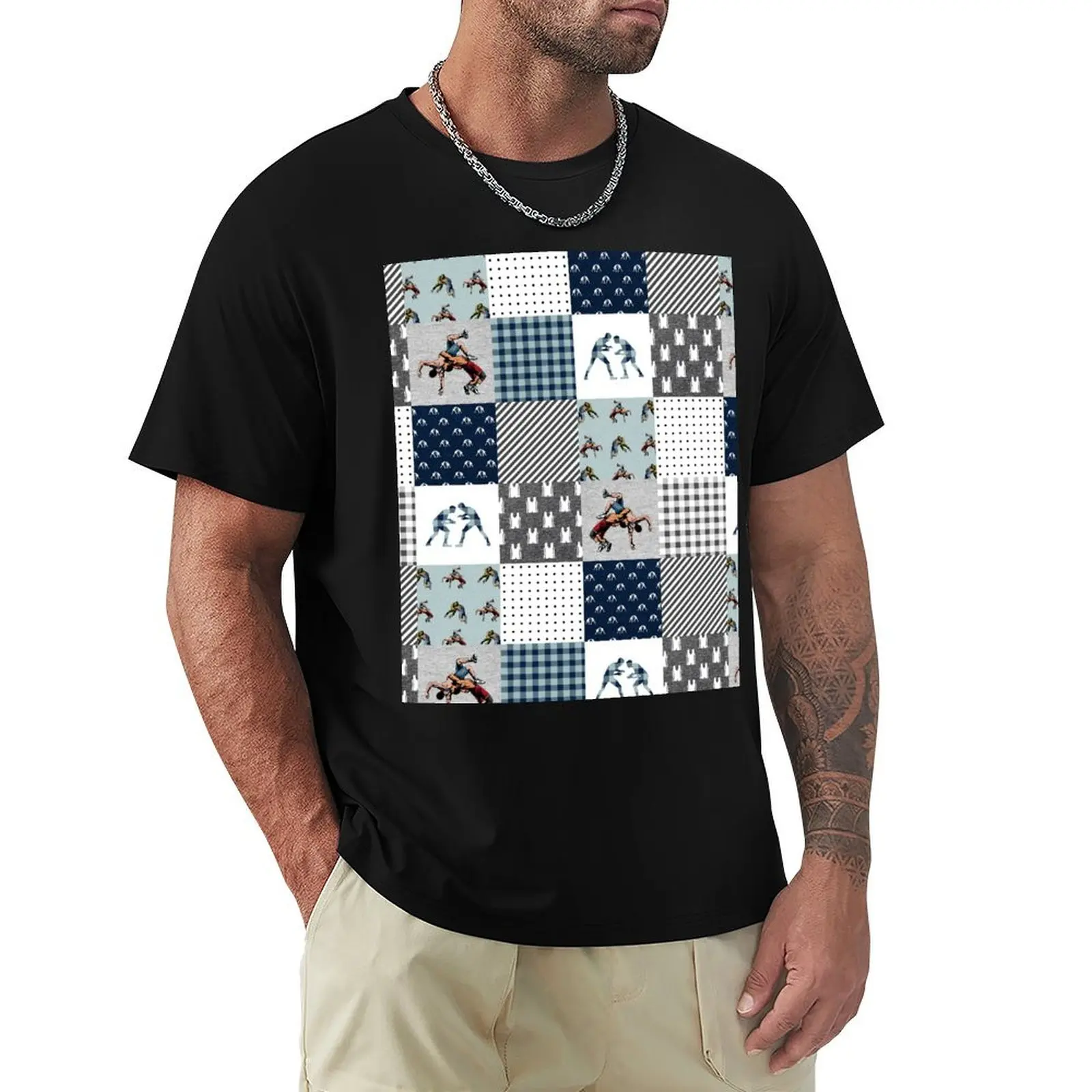 Wrestling Sport Checkered Pattern T-Shirt Holiday Casual Short Sleeve Top
Wrestling Sport Checkered Pattern T-Shirt Holiday Casual Short Sleeve Top