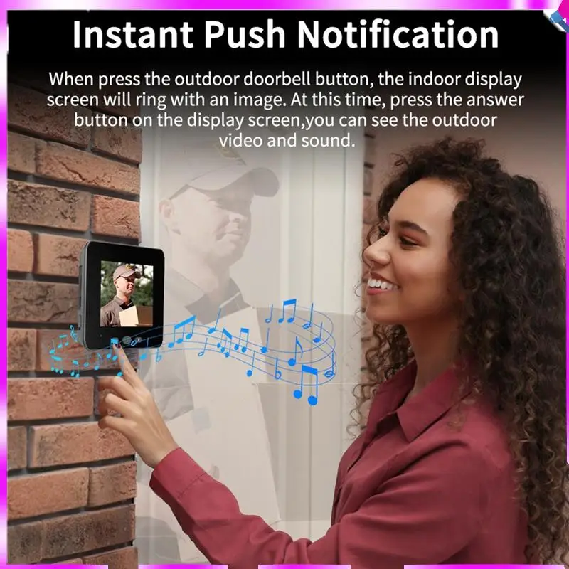 N96R Smart Home Security Wireless Intercom Doorbell IR Night Vision Video Door Viewer Waterproof Door Camera No Network Needed
N96R Smart Home Security Wireless Intercom Doorbell IR Night Vision Video Door Viewer Waterproof Door Camera No Network Needed