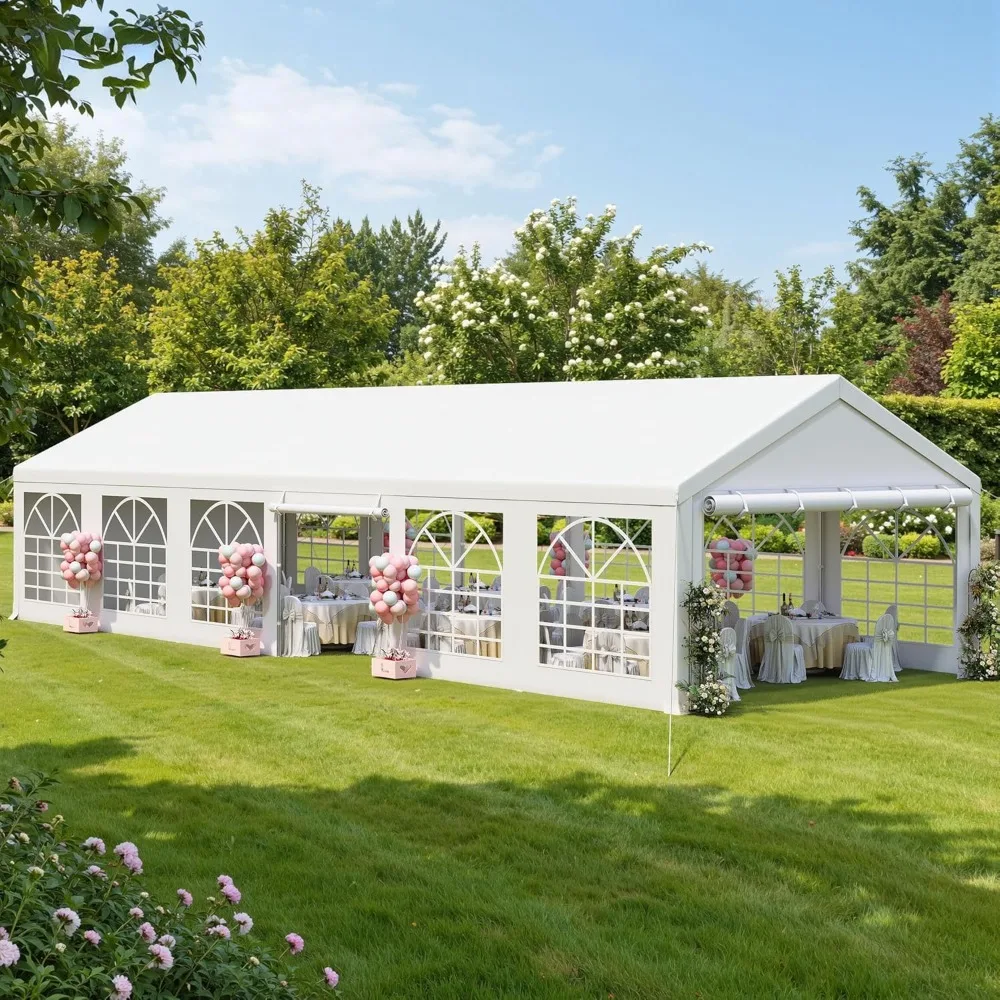 20'×40' Party Tent, Heavy Duty Waterproof Outdoor Canopy with Removable Sidewalls & Roll-up Door, Heavy-Duty Steel, Customized
20'×40' Party Tent, Heavy Duty Waterproof Outdoor Canopy with Removable Sidewalls & Roll-up Door, Heavy-Duty Steel, Customized