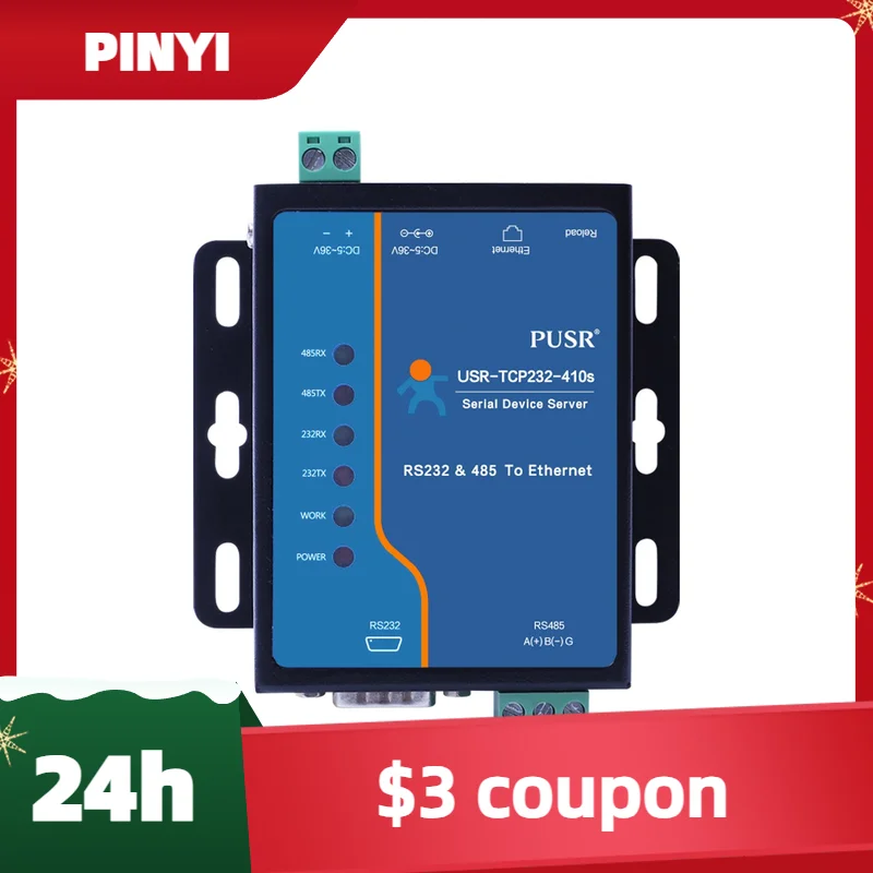 Преобразователь PUSR Modbus RTU в Modbus TCP Последовательный RS232 RS485 в Ethernet Поддержка сервера TCP/клиента USR-410s-RT
Преобразователь PUSR Modbus RTU в Modbus TCP Последовательный RS232 RS485 в Ethernet Поддержка сервера TCP/клиента USR-410s-RT