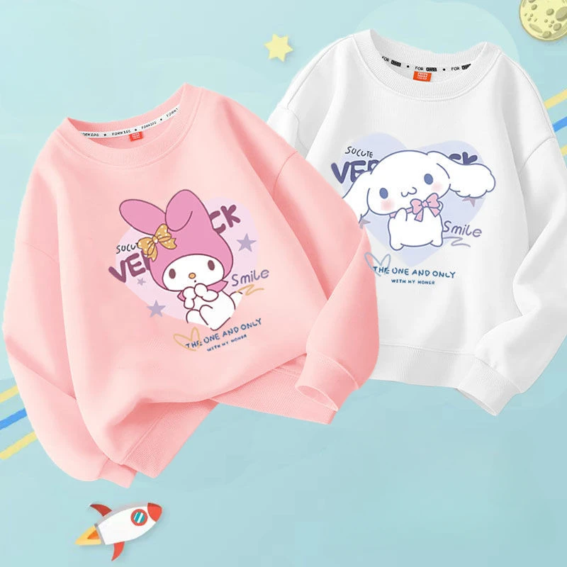 Cute Girl Kuromi Hoodies Kawaii Cinnamoroll Pullover Two pieces Round neck Sweatshirts Cartoons Children Casual Kids Clothes
Cute Girl Kuromi Hoodies Kawaii Cinnamoroll Pullover Two pieces Round neck Sweatshirts Cartoons Children Casual Kids Clothes