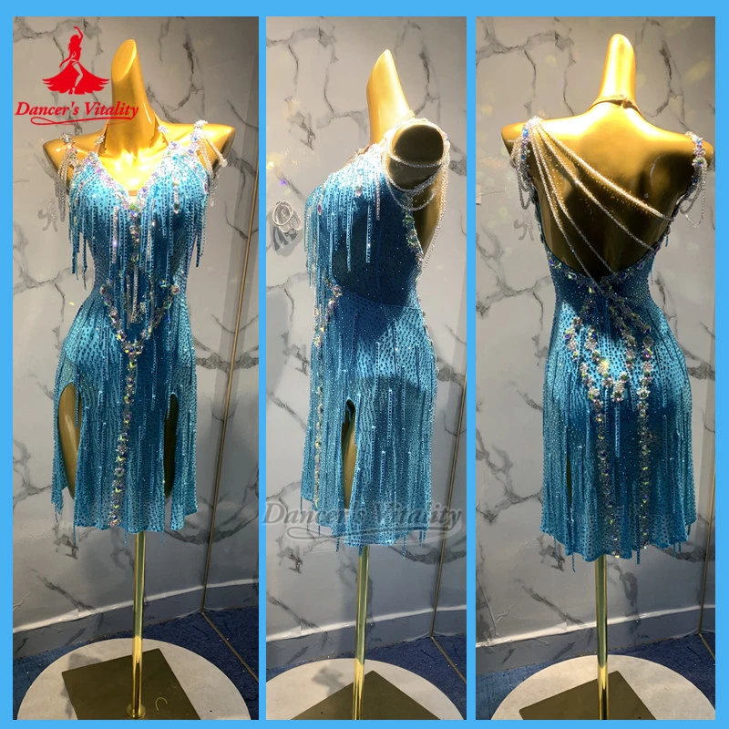 Female Paso Doble Sleeveless Backless Dresses Adult Latin Dance Professional Dancer's Wear High-end Customize Dancer's Vitality
Female Paso Doble Sleeveless Backless Dresses Adult Latin Dance Professional Dancer's Wear High-end Customize Dancer's Vitality