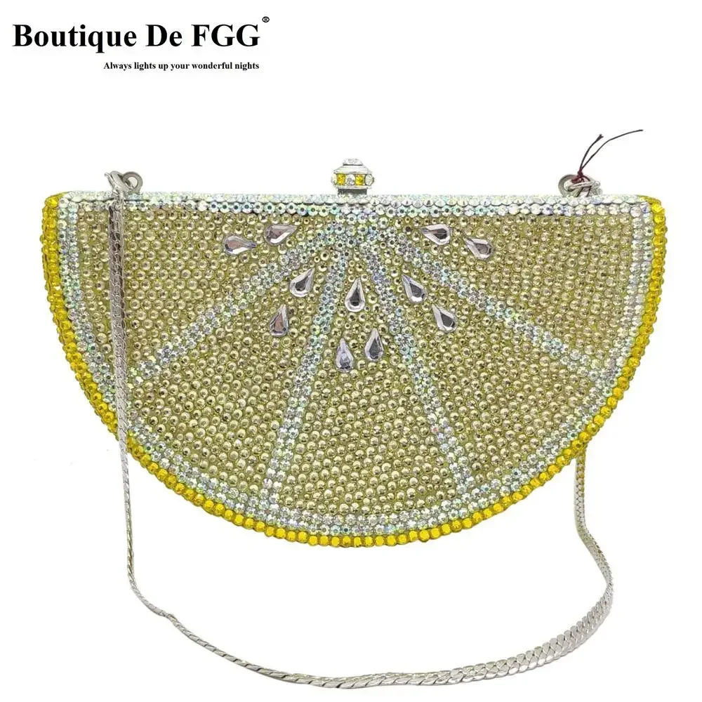 Boutique De FGG Fresh Fruit Lemon Slice Women Crystal Evening Bags Party Cocktail Purses and Handbags Ladies Gala Dinner Clutch
Boutique De FGG Fresh Fruit Lemon Slice Women Crystal Evening Bags Party Cocktail Purses and Handbags Ladies Gala Dinner Clutch