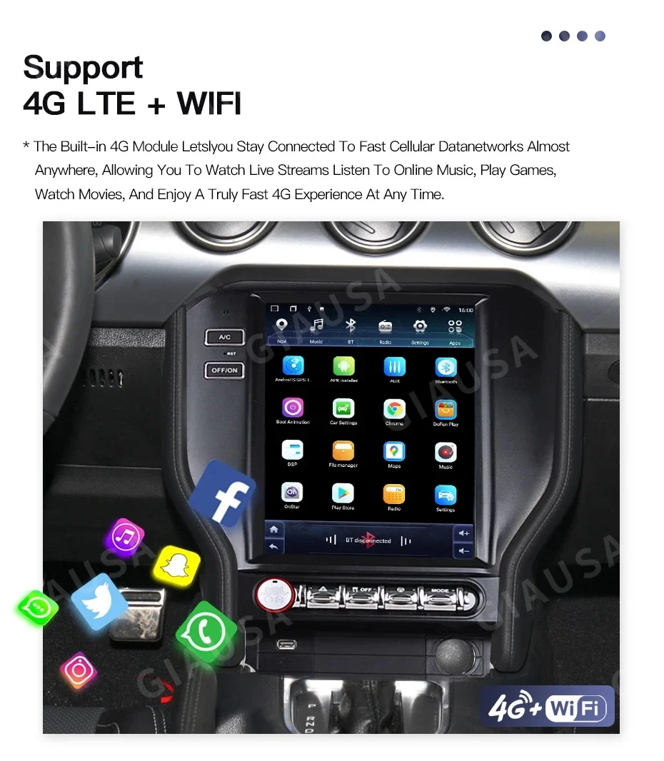 10.4'' Qualcomm 8 Core For Ford Mustang 2015-2017 Car Radio Multimedia Player Android 13 Auto Gps Navi Wireless Carplay Head Dsp
10.4'' Qualcomm 8 Core For Ford Mustang 2015-2017 Car Radio Multimedia Player Android 13 Auto Gps Navi Wireless Carplay Head Dsp