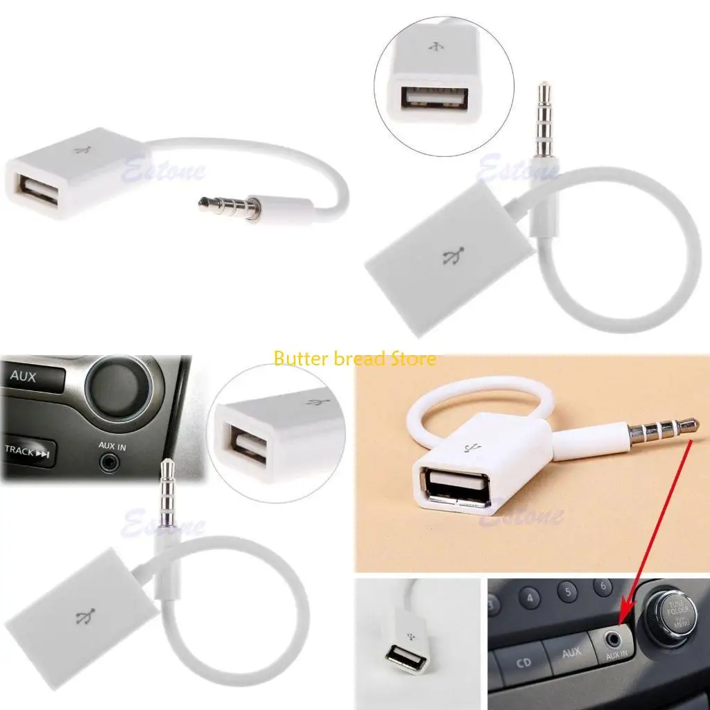 W89C Male AUX Plug To USB 2.0 Female Converter Cable Cord Car MP3 3.5mm
W89C Male AUX Plug To USB 2.0 Female Converter Cable Cord Car MP3 3.5mm