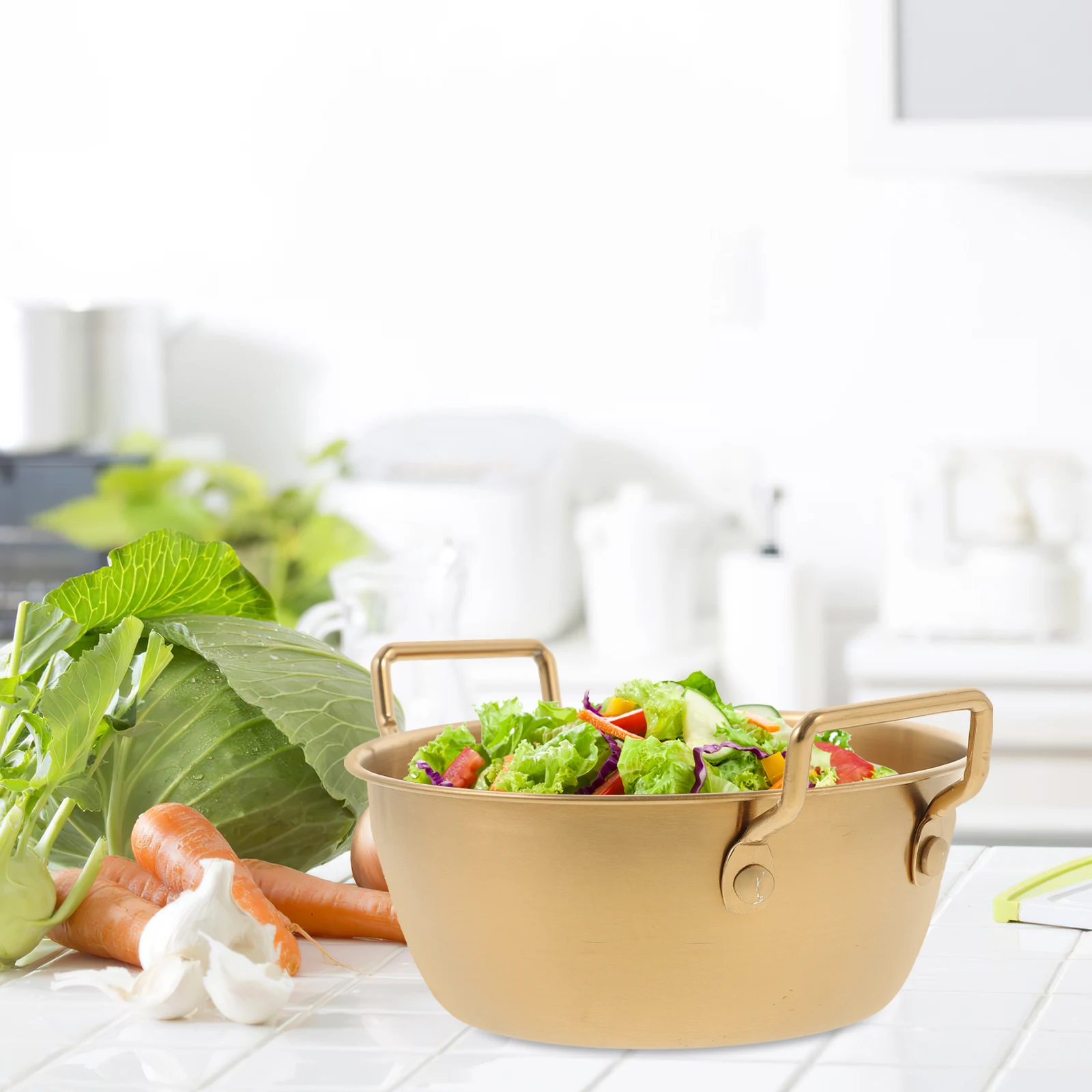 Stainless Steel Bowl Multi-Function Serving For Salad Fruit Dessert Noodle Kitchen Accessory Reusable Household Mixing
Stainless Steel Bowl Multi-Function Serving For Salad Fruit Dessert Noodle Kitchen Accessory Reusable Household Mixing