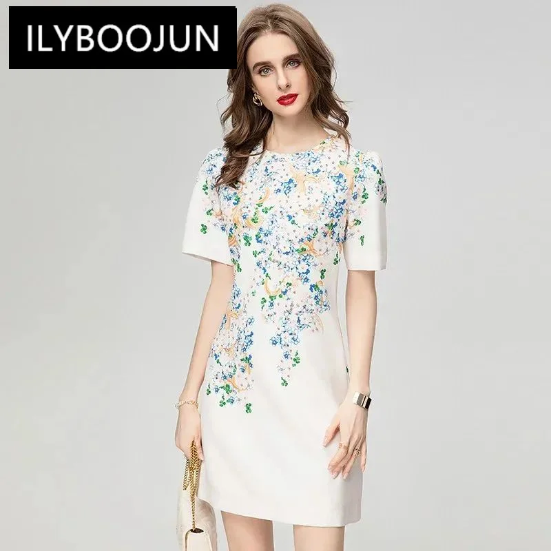 Новые модные дизайнерские женские летние платья ILYBOOJUN, элегантное Свободное платье с коротким рукавом и белым цветочным принтом и бусинами
Новые модные дизайнерские женские летние платья ILYBOOJUN, элегантное Свободное платье с коротким рукавом и белым цветочным принтом и бусинами