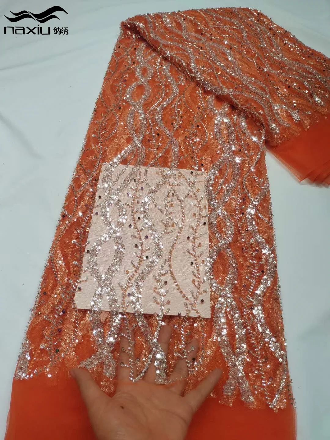 Madison 2024 African Lace Fabric Heavy Beaded Lace Fabrics with Sequins French Tulle Mesh Lace Fabric For Wedding Dress
Madison 2024 African Lace Fabric Heavy Beaded Lace Fabrics with Sequins French Tulle Mesh Lace Fabric For Wedding Dress