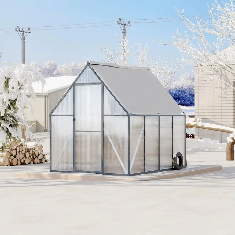 Outdoor Aluminum Polycarbonate Greenhouse, Large Walk-in Greenhouse, with Roof Ventilation, Ventilated Greenhouse, Customizable
Outdoor Aluminum Polycarbonate Greenhouse, Large Walk-in Greenhouse, with Roof Ventilation, Ventilated Greenhouse, Customizable