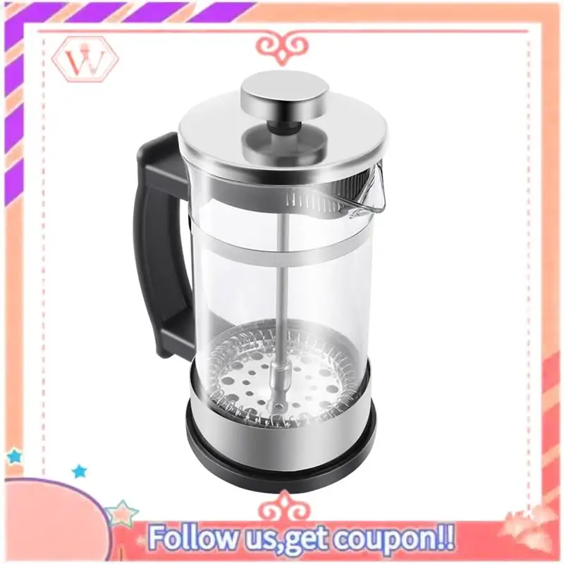 AT84-Coffee Maker Pot, Stainless Steel Glass Coffee Pot French Press Filter Pot Household Tea Maker,Suitable For Making Tea
AT84-Coffee Maker Pot, Stainless Steel Glass Coffee Pot French Press Filter Pot Household Tea Maker,Suitable For Making Tea