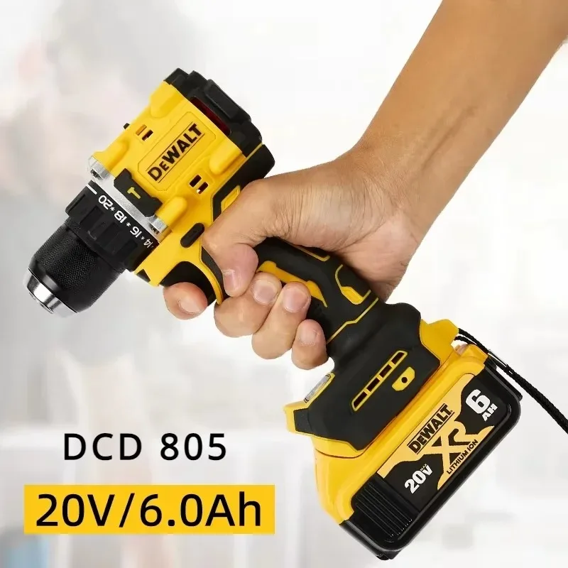 Аккумуляторная ударная дрель-шуруповерт DEWALT DCD805 20V, бесщеточная, многофункциональная, электрическая, ручная
Аккумуляторная ударная дрель-шуруповерт DEWALT DCD805 20V, бесщеточная, многофункциональная, электрическая, ручная