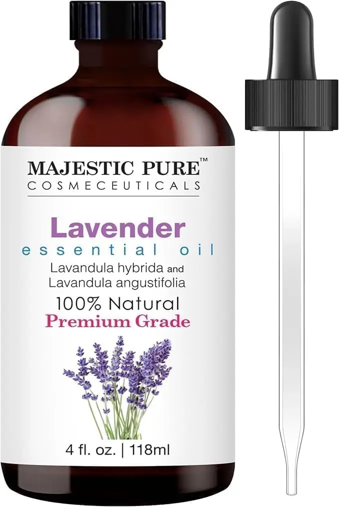 Lavender Essential Oil 100% Pure Natural for Diffuser Aromatherapy Soap Candle Making, Premium Grade with Glass Dropper 4 Fl Oz
Lavender Essential Oil 100% Pure Natural for Diffuser Aromatherapy Soap Candle Making, Premium Grade with Glass Dropper 4 Fl Oz