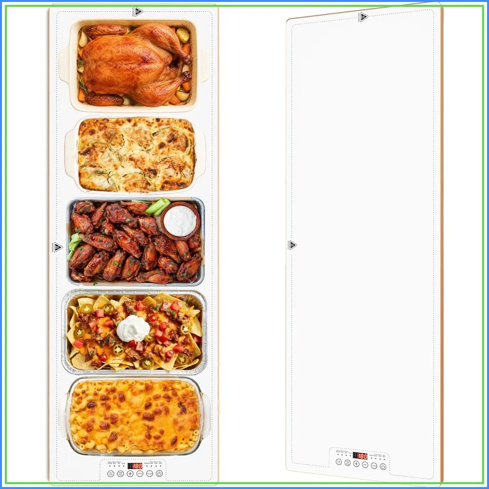 Electric Warming Trays for Buffets Party - 40x14 Inch Food Warmers, Extra Large Hot Plate with Fast Heating & Adjustable Temp for Restaurants, Events
Electric Warming Trays for Buffets Party - 40x14 Inch Food Warmers, Extra Large Hot Plate with Fast Heating & Adjustable Temp for Restaurants, Events