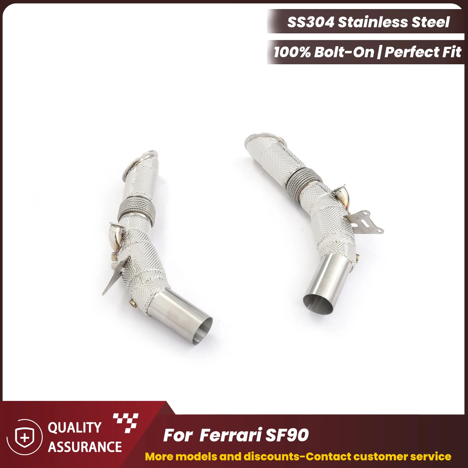 ECCF Stainless Steel High Flow Downpipe With Heat Shield Easy Installation High Performance For Ferrari SF90
ECCF Stainless Steel High Flow Downpipe With Heat Shield Easy Installation High Performance For Ferrari SF90