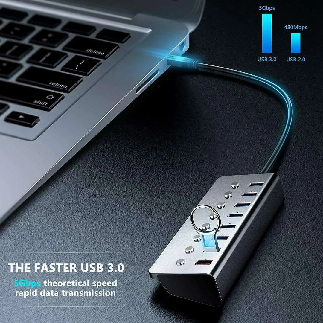 Лучшие предложения USB-концентратор 7 портов USB3.0 5 Гбит/с + 1 USB-порт для зарядки Концентратор-сплиттер-расширение с независимым переключателем Внешний источник питания
Лучшие предложения USB-концентратор 7 портов USB3.0 5 Гбит/с + 1 USB-порт для зарядки Концентратор-сплиттер-расширение с независимым переключателем Внешний источник питания