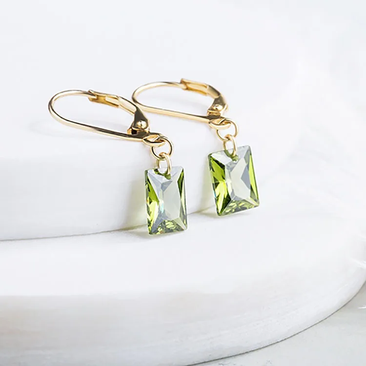 SHXIS925 Silver Hypoallergenic Earrings, Minimalist Geometric Green Crystal Drops, Everyday Luxury Jewelry 2025
SHXIS925 Silver Hypoallergenic Earrings, Minimalist Geometric Green Crystal Drops, Everyday Luxury Jewelry 2025