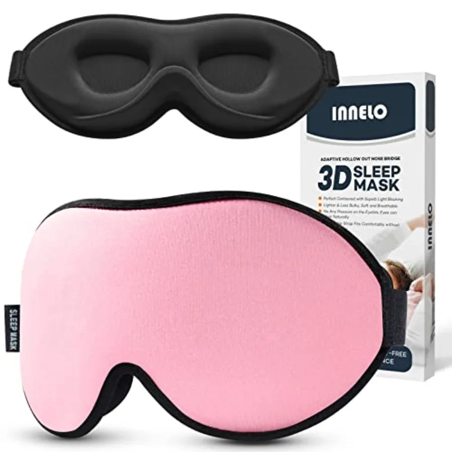 Sleep Mask for Side Sleeper, Eye Mask Sleeping Women Men, 100% Light Blocking 3D Contoured Cup Sleeping Mask Soft No Eye Pressu
Sleep Mask for Side Sleeper, Eye Mask Sleeping Women Men, 100% Light Blocking 3D Contoured Cup Sleeping Mask Soft No Eye Pressu