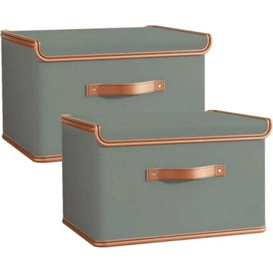 Storage Bins with Lids, Collapsible Closet Organizer Container, Fabric Organizer Box with Handles, Decorative Storage Boxes wit
Storage Bins with Lids, Collapsible Closet Organizer Container, Fabric Organizer Box with Handles, Decorative Storage Boxes wit