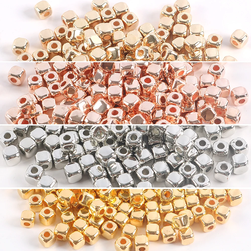3mm 4mm CCB Square Gold Silver Plated Loose Spacer Beads For Jewelry Making Necklaces Bracelets Earrings DIY Accessories
3mm 4mm CCB Square Gold Silver Plated Loose Spacer Beads For Jewelry Making Necklaces Bracelets Earrings DIY Accessories