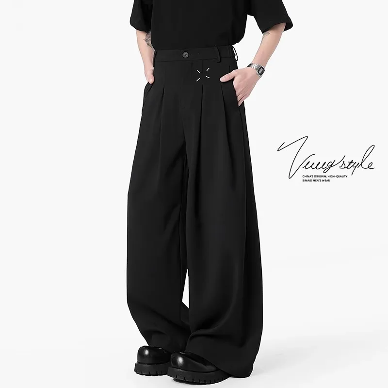 Cleanfit Bla Knife Men's Summer High-End Wide Leg Casual Pants Drapey Profional Suit Long Trousers American Casual
Cleanfit Bla Knife Men's Summer High-End Wide Leg Casual Pants Drapey Profional Suit Long Trousers American Casual